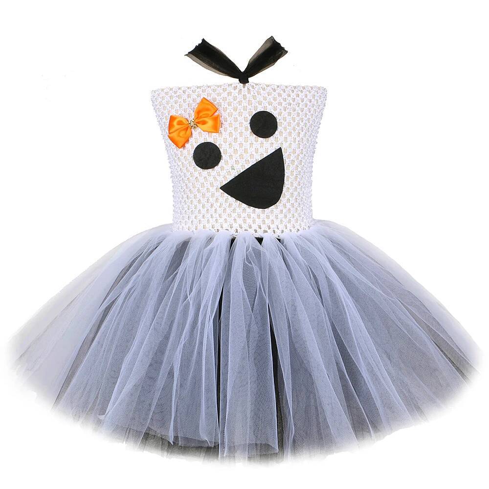 Baby Clothing For Girls - Gaun Tutu Ghost Hitam Putih untuk
