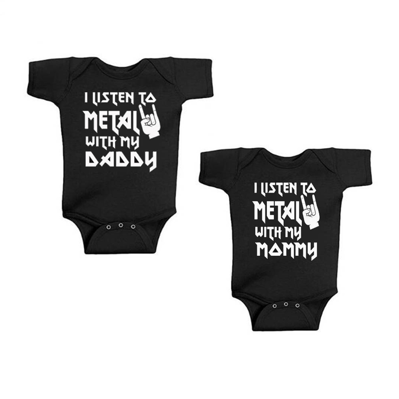 Baby Clothing Brand - Saya Mendengarkan Logam dengan My Daddy