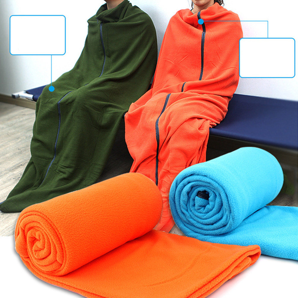 Fleece Sleep Bag - Kantong Tidur Portabel Bulu Polar Oranye