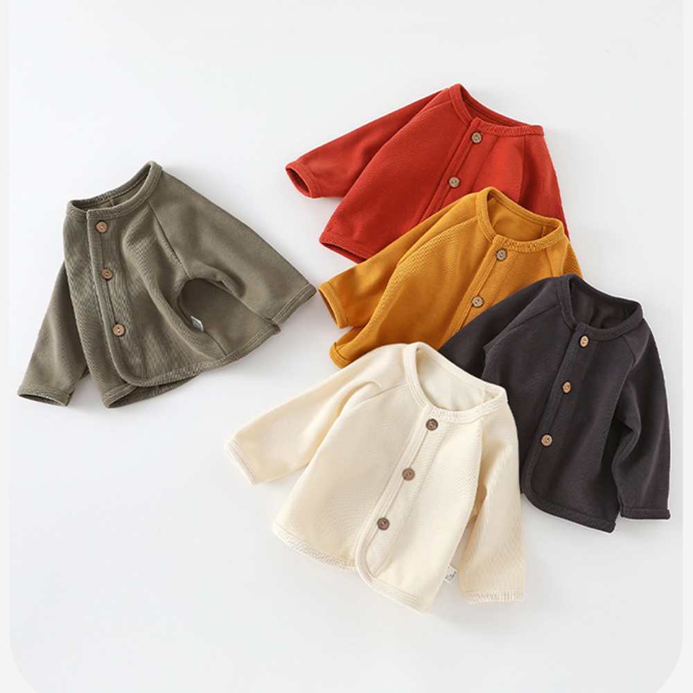 Knit Cardigan Infant - Kardigan Anak-anak Warna Solid Musim Semi