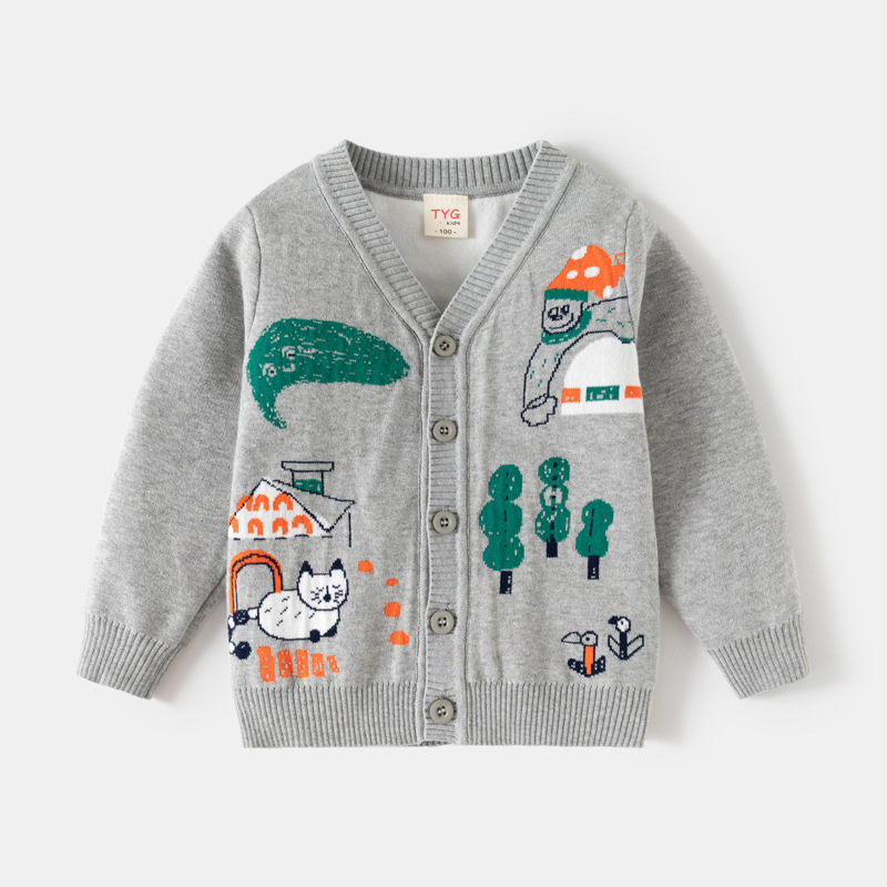Knit Cardigan Infant - Kardigan Sweter Bayi Laki-laki Perempuan Anak
