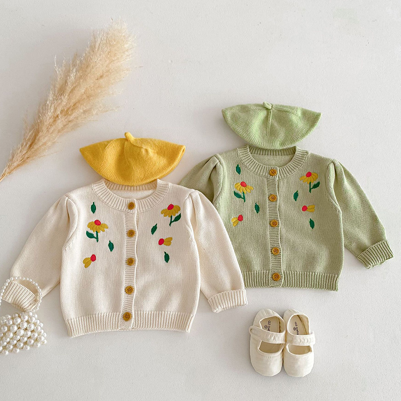 Knit Cardigan Infant - Kardigan rajut bayi perempuan baru lahir,