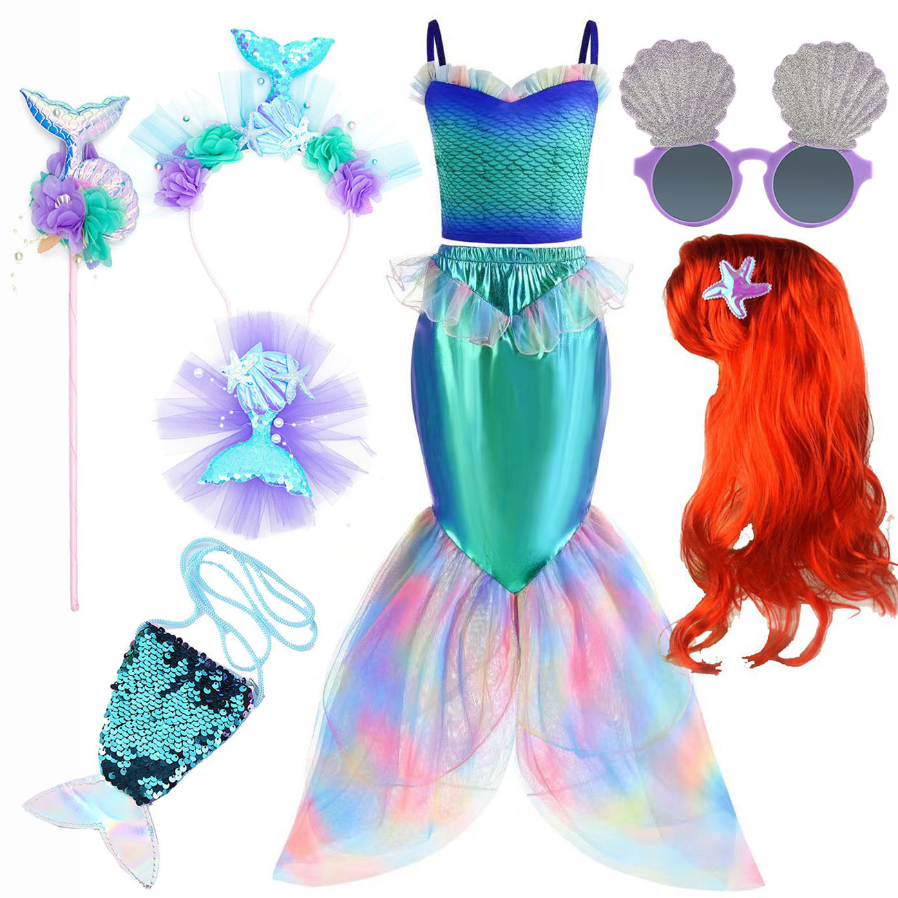 Baby Q Clothing - Kostum Berdandan Putri Duyung Disney Cosplay