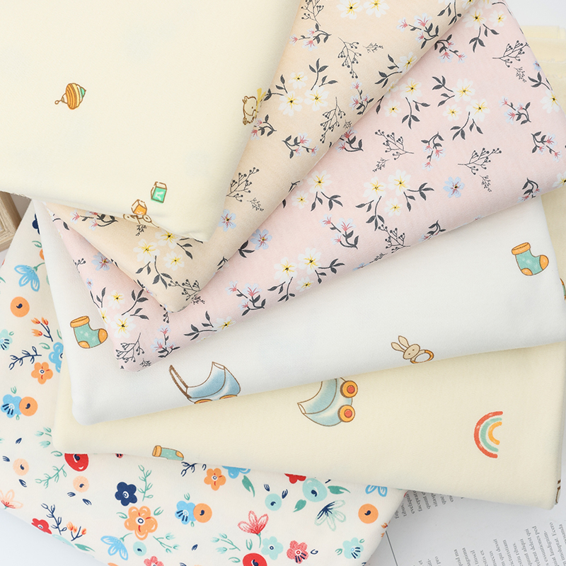 Baby Clothing For Bed - Kain rajut cetak katun murni elastis