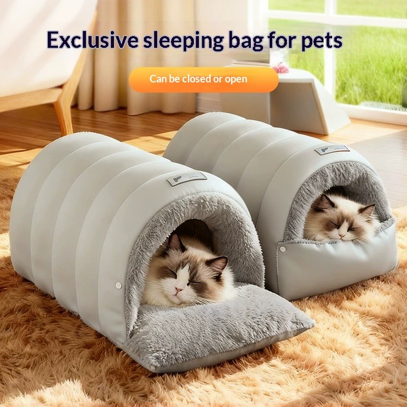 Tempat Tidur Kucing Semi Tertu - Fleece Sleep Bag ulasan dan harga