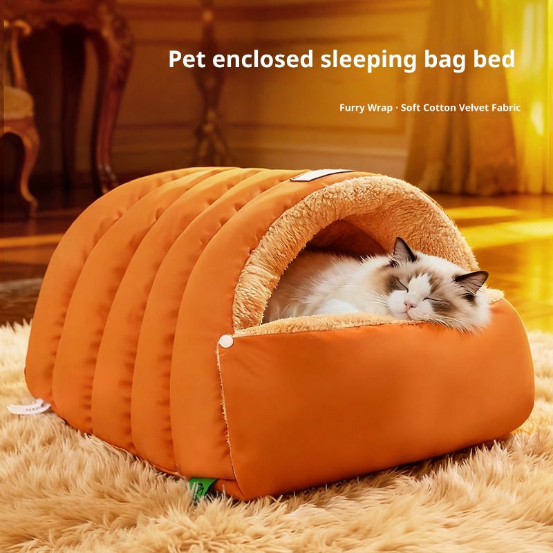 Tempat Tidur Kucing Semi Tertu - Fleece Sleep Bag ulasan dan harga