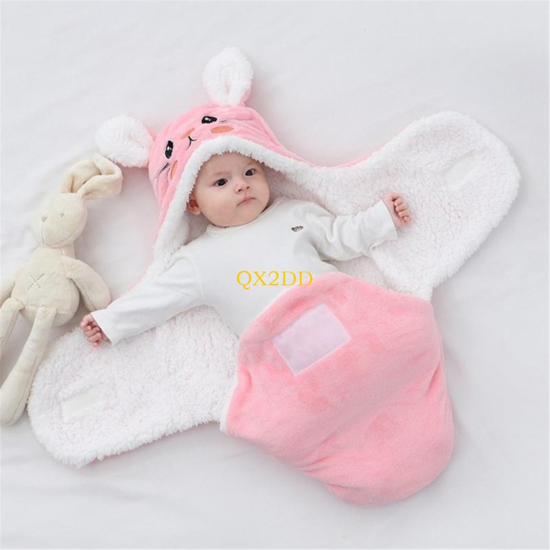 QX2D Selimut Bungkus Bayi Baru - Fleece Sleep Bag ulasan dan harga