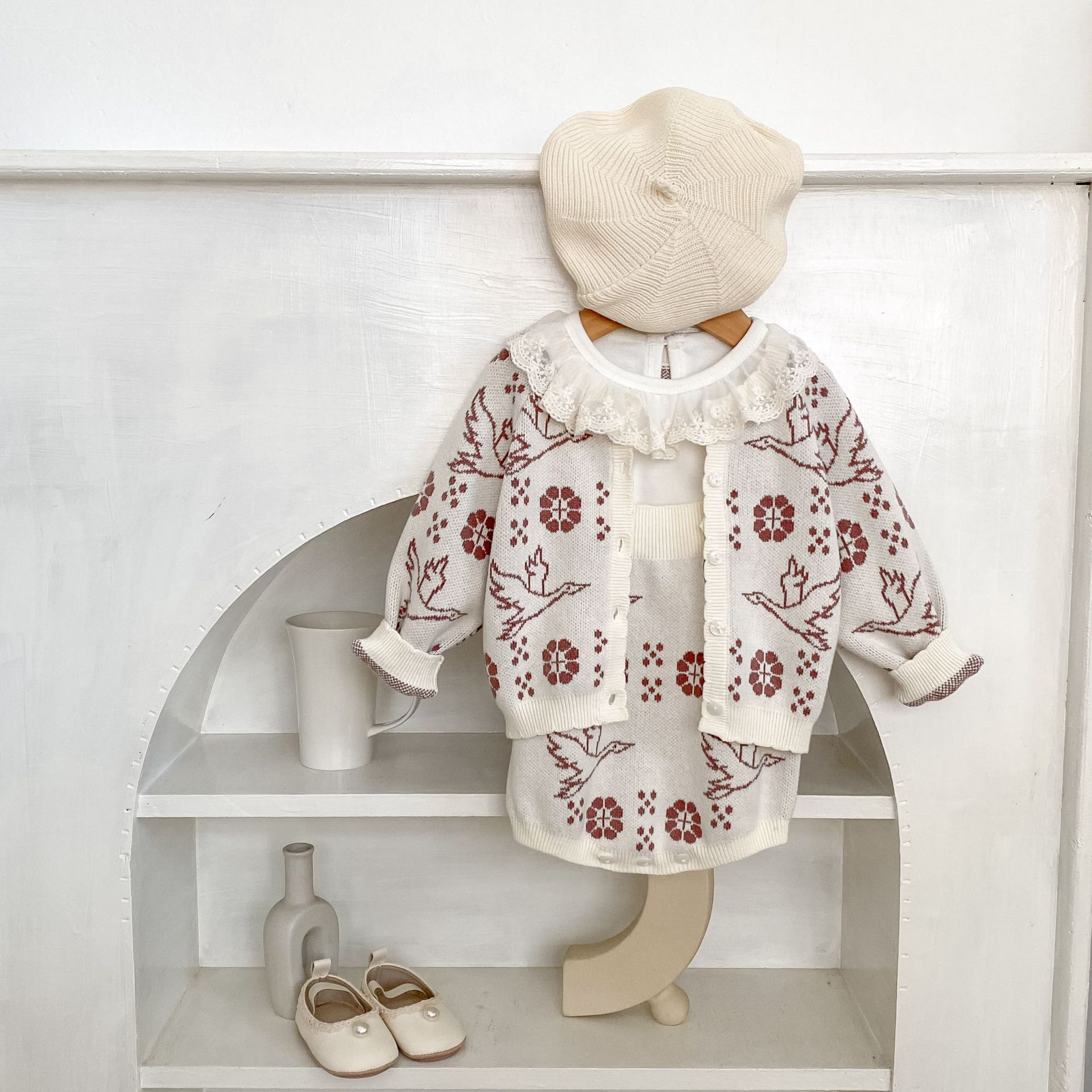 Sweter Rajut Lengan Panjang Ba - Knit Cardigan Infant ulasan dan harga