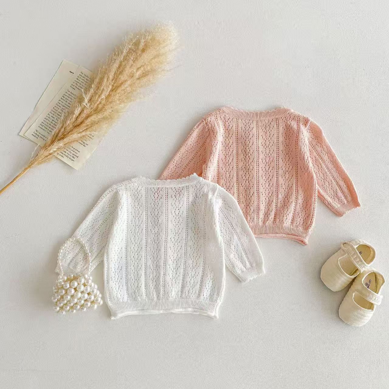 Atasan Bayi Perempuan Gaya Kor - Knit Cardigan Infant ulasan dan harga