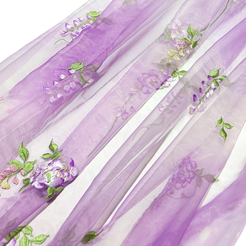 Kain bordir Wisteria DIY Hanfu - Baby Clothing Embroidery ulasan dan harga