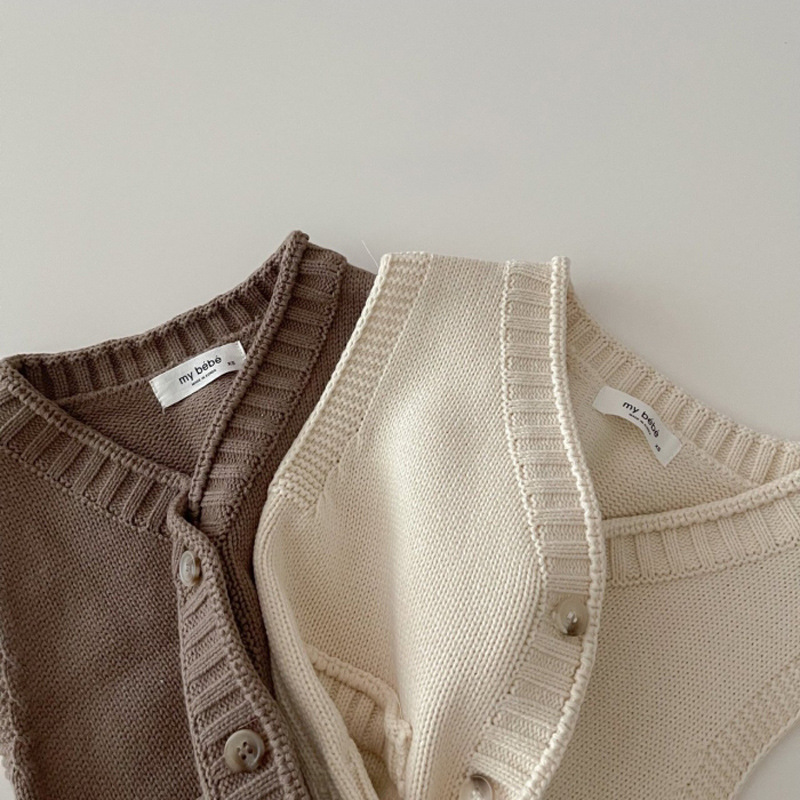 Rompi Rajut Tanpa Lengan Bayi  - Knit Cardigan Infant ulasan dan harga